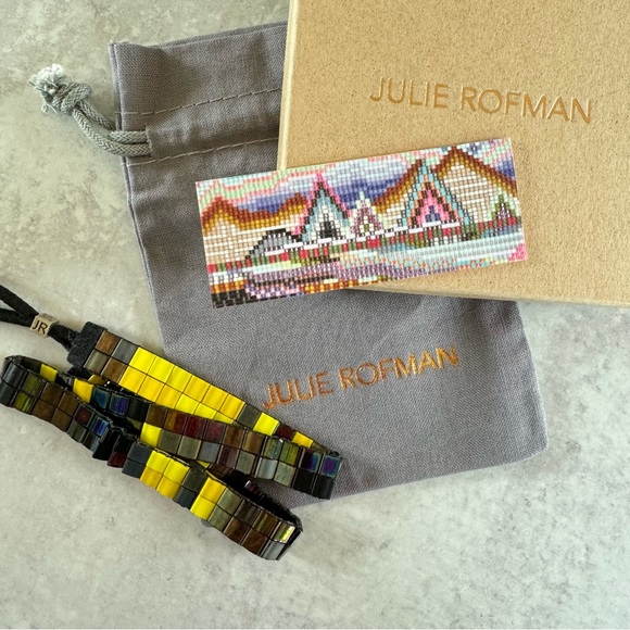 Julie Rofman Handwoven Glass Tile Beaded Bracelet - Picture 3 of 7